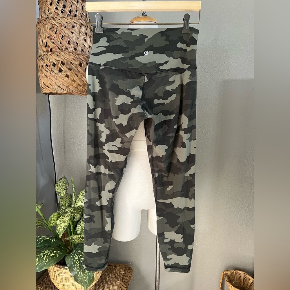 Lululemon Align Pant 28" Heritage 365 Camo Green Twill Multi Sz 8 - Picture 4 of 6